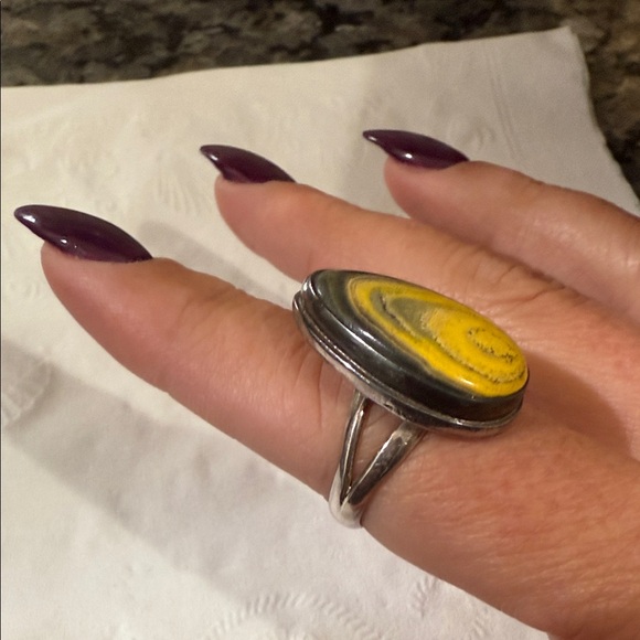 Sterling silver Jasper ring - Picture 5 of 5